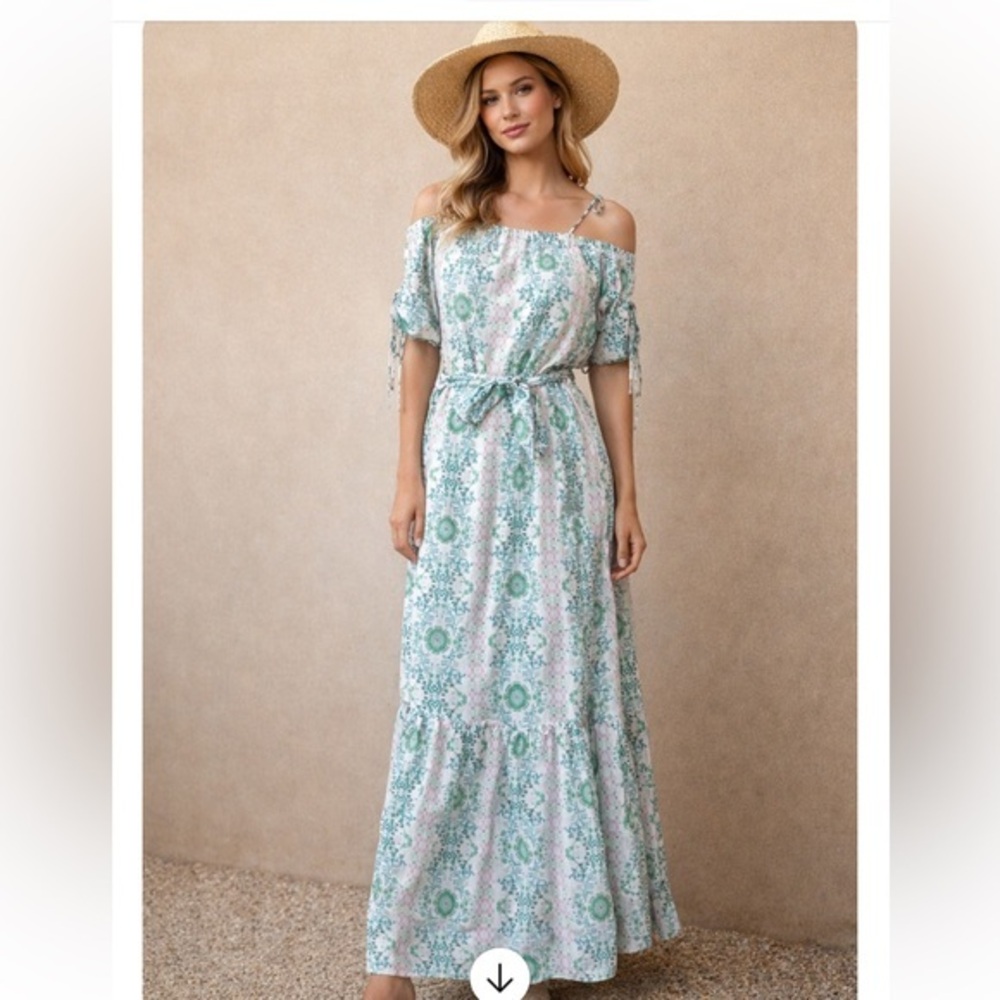 Current Air peasant cottage core dress